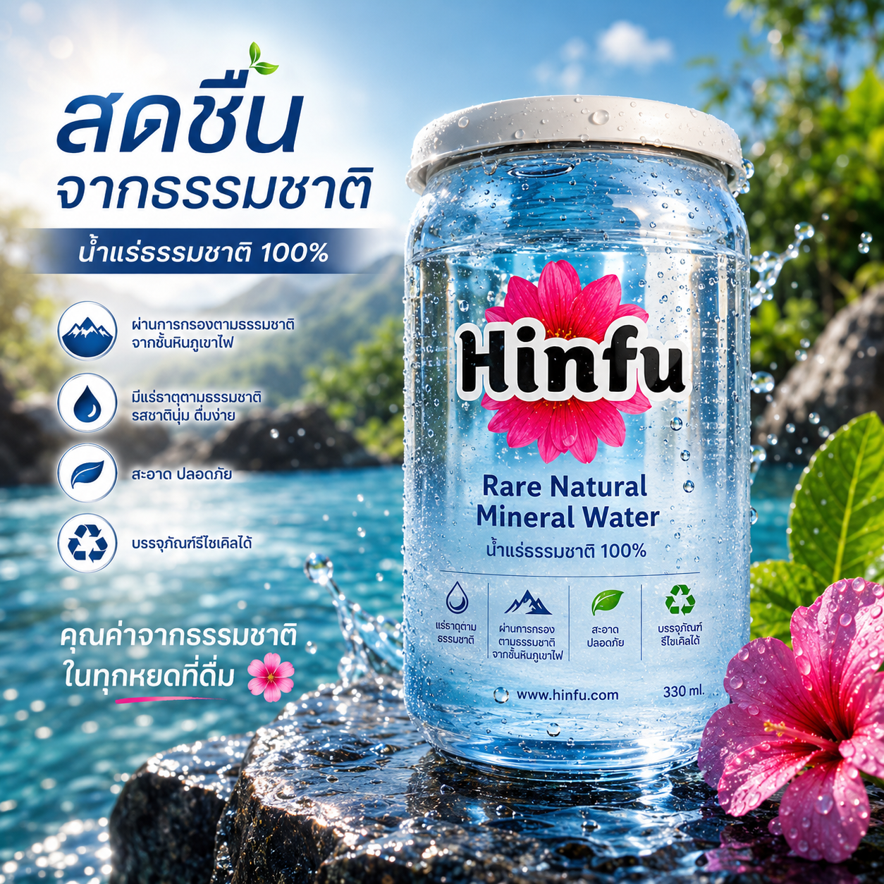 Hinfu น้ำแร่ ธรรมชาติ 100%